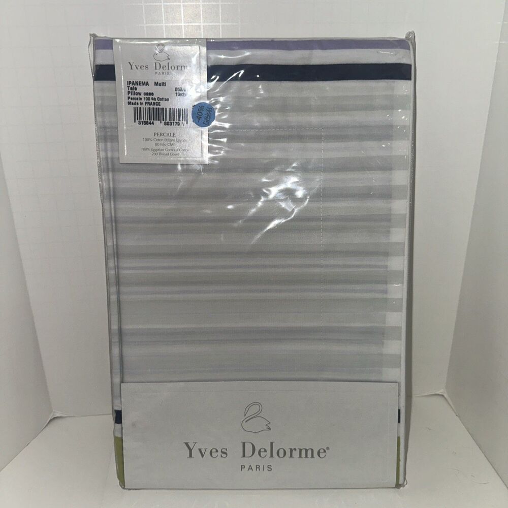 Yves Delorme IPANEMA MULTI PERCALE PILLOWCASE LUXURY 19x29 In